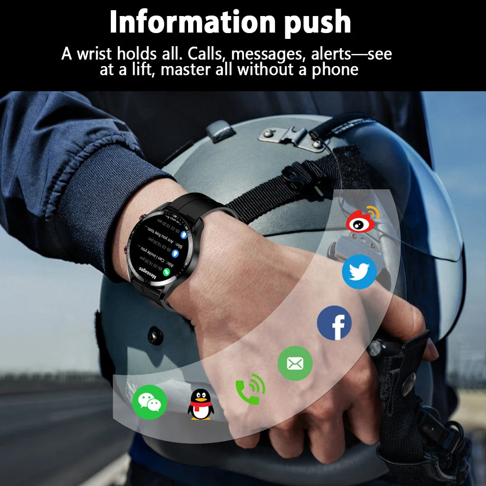 ChiBear New 1.53inch Bluetooth Call Smart Watch Men Multi-Sport Mode Heart Rate Health Monitoring Waterproof Business Smartwatch