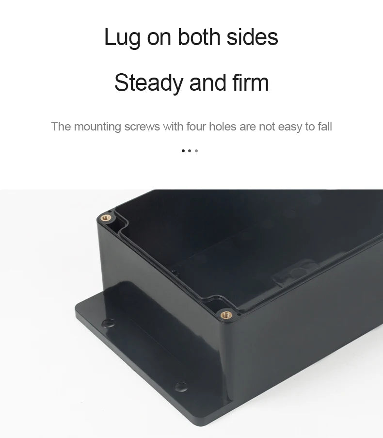 ABS Waterproof Box Housing Electronic Safe Case Plastic Boxes Black Wire Junction Box Plastic Organizer IP67 Waterproof Enclosur