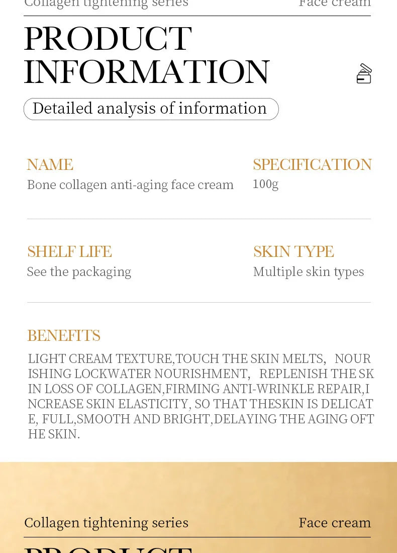 SADOER Collagen Firming Face Cream Moisturizing Hydrating Face Creams Faical Cream Beauty Face Skin Care Products