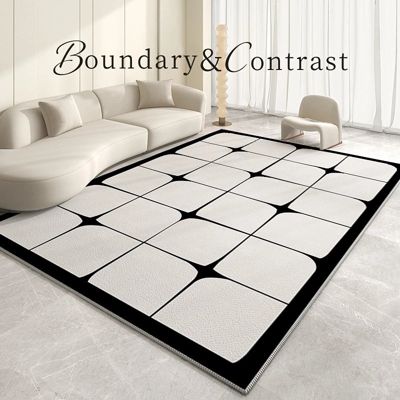 Light Luxury Living Room Decoration Plush Rug Cream Style Rugs for Bedroom Home Fluffy Soft Mat Cloakroom Large Area Carpet
