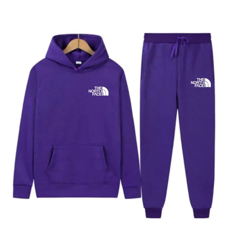 2025 Autumn New print Men's Women Fashion Casual Tracksuits Outdoor Fitness Jogging Hooded Sets Sports Luxury Hoodie+