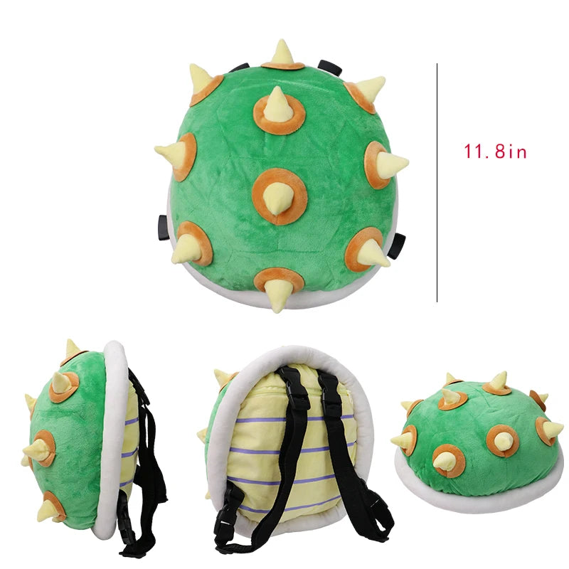 9 Styles Super Mario Plush Backpack Koopa Troopa Bowser Lemmy Yoshi Turtle Shell Stuffed Plushie Toys Cartoon Peluche Dolls Bag