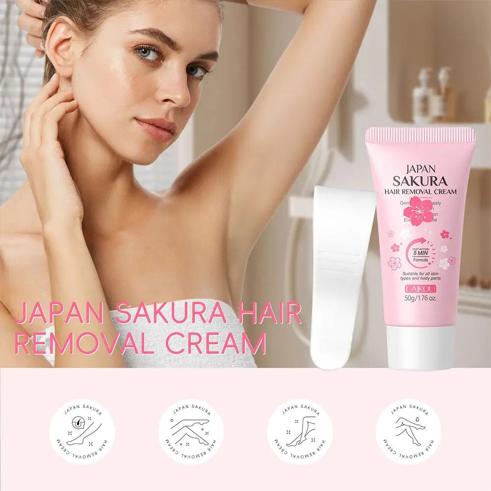 Sakura Hair Removal Cream Intimate Areas Epilator Cream Painless Health Hair Remover Growth Inhibitor Men Woman Body Care