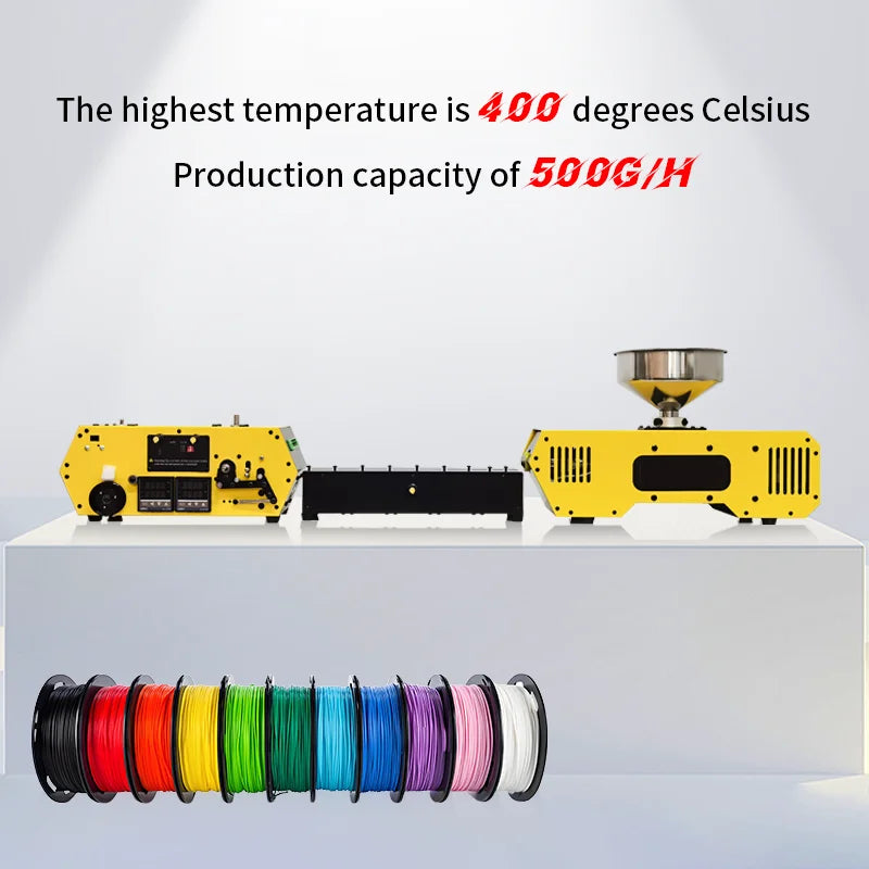 HT400 Extruder 3d Filament Maker 3D Filament Extruder Machine Desktop 3D Printing Consumables Extruder 1.75mm 2.85mm 3mm Nozzles