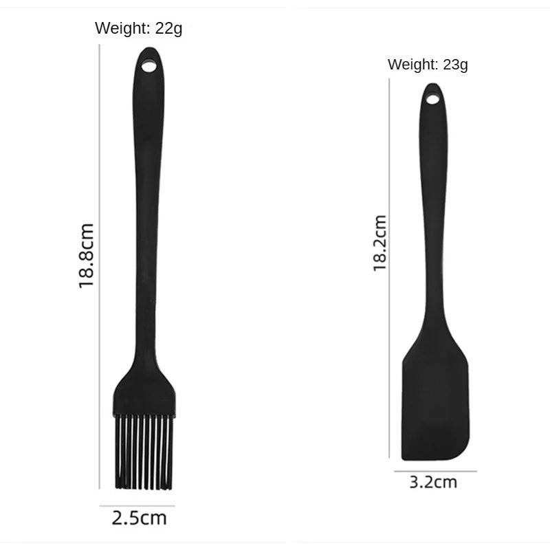 1/10PCS Food-Grade Silicone Kitchen Tools Set, Heat-Resistant Slotted Spoon for Non-Stick Cookware & Hot Pot, Multi-Use Strainer