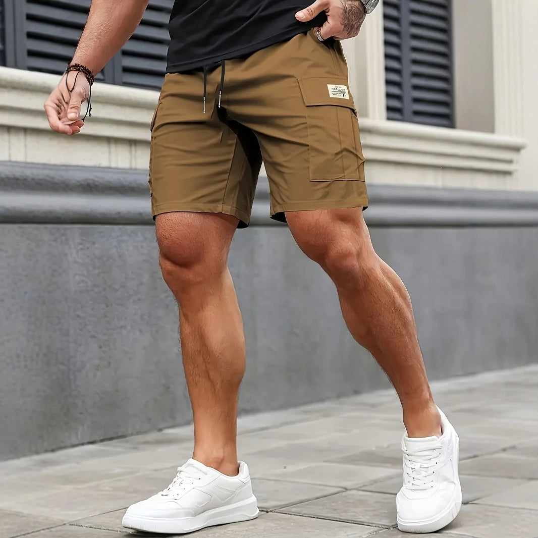 Man Cargo Shorts Casual Shorts for Outdoor Work Hiking Travel Durable Comfortable Multi Pocket Lightweight Fit