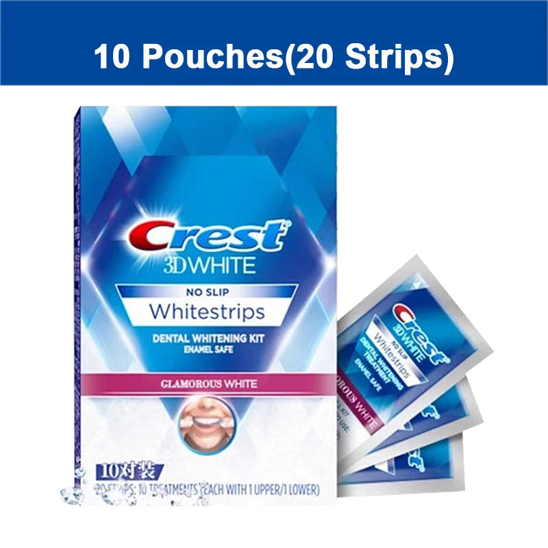 Crest 3D Whitestrips Dental Bleach Teeth Whitener Strips Glamorous White Crest Whitening Strips Teeth Whitening 5/7/14 Treatment