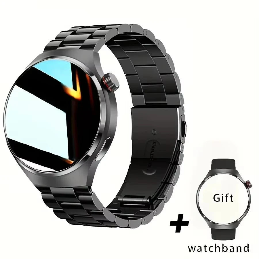LAXASFIT 2026 New Smart Watch for Men Full Touchscreen Bluetooth Call Sports Fitness Smart Wristwatch Holiday Gift