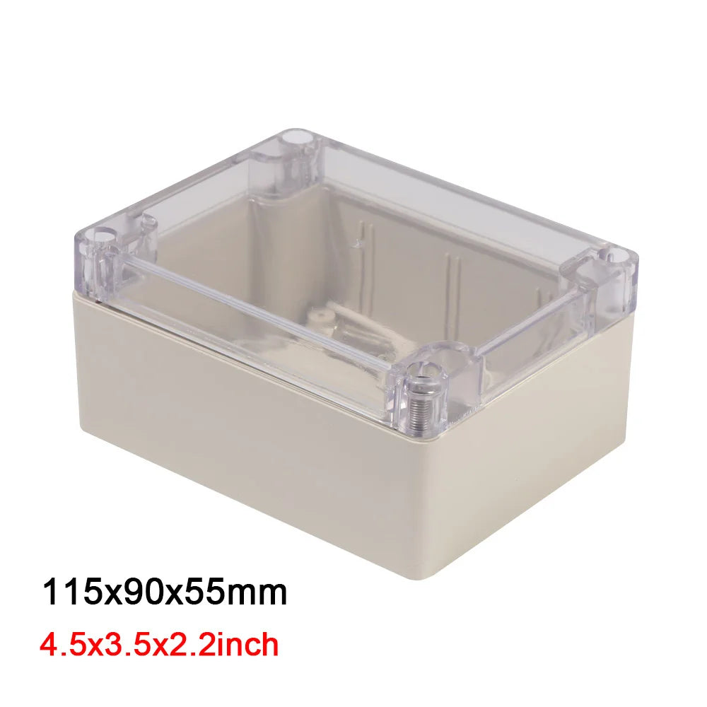 White Waterproof Enclosure Plastic Junction Box Electronic Transparent Cover Instrument Housing Case Electrical Project Boxes