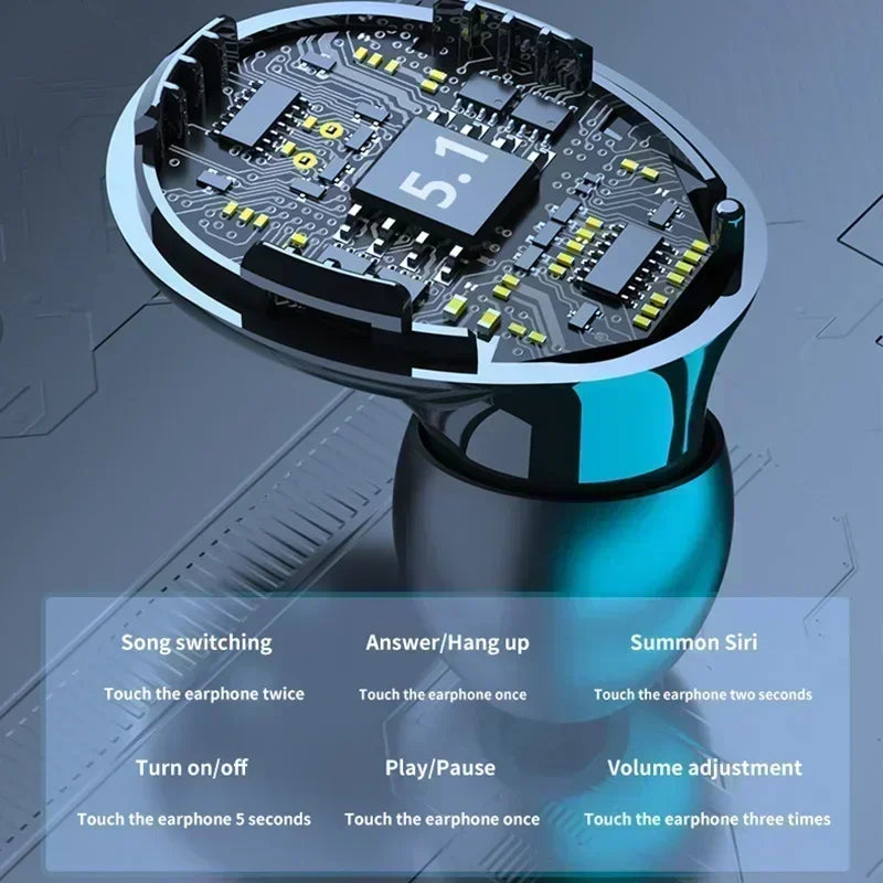 Bluetooth headset M10 hands-free LED Dispay headset Bluetooth HiFi stereo music wireless earplug waterproof game headset