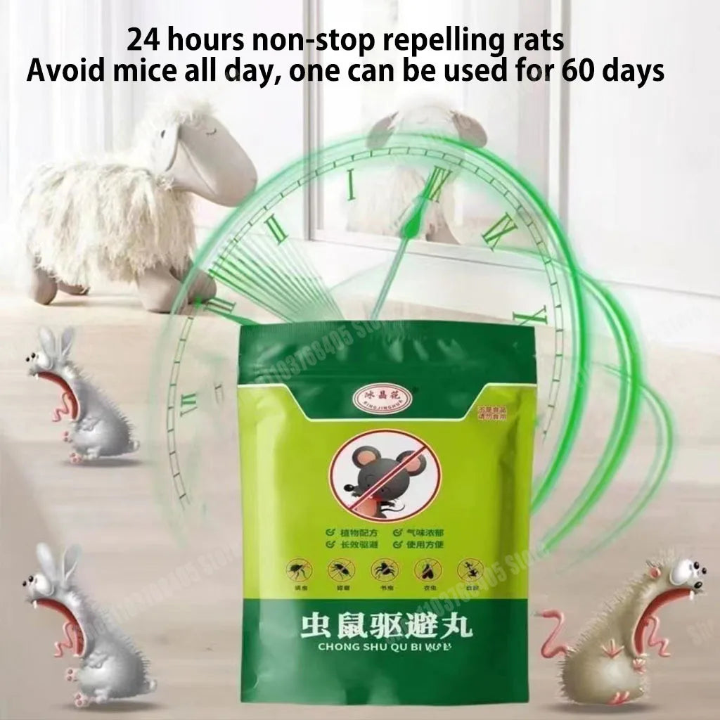 Effective Rat Mouse Repellent Balls Rats mouse trap Bait Mothballs Rat Controller Pill for Indoor Outdoor Rodent Control Protect