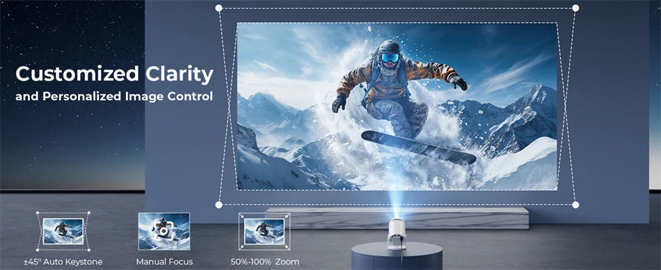 New Projector 4K Wifi6 290ANSI Cinema Outdoor Portable Projetors ﻿BT5.4 1080P 1280*720P Home Cinema Outdoor Projetor