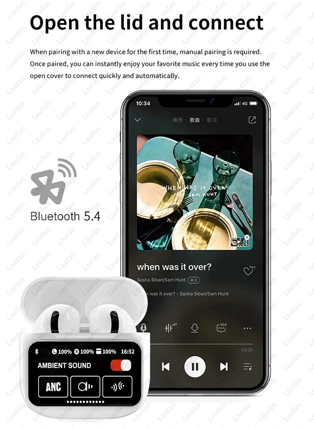 TWS Wireless Earbuds A11 Pro Touch Control LCD Screen Earphone with ENC Noise Cancelling Super Bass Premium Sound Long Battery