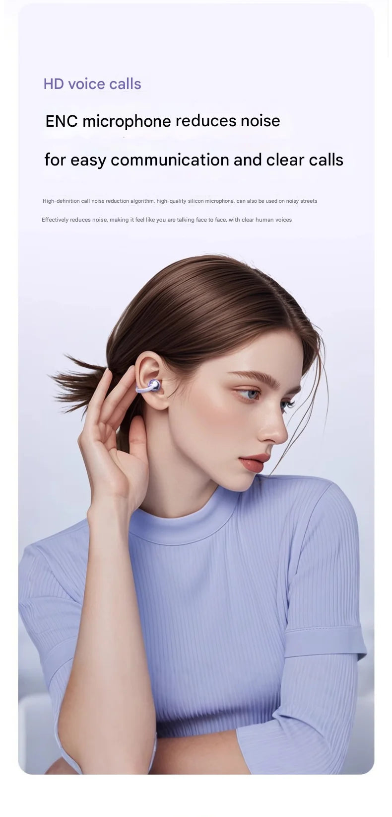 Original Sony Q88 Wireless Earphones Bone Conduction Headset Bluetooth 5.4 Earbuds Clip on Ear Comfortable with Digital Display