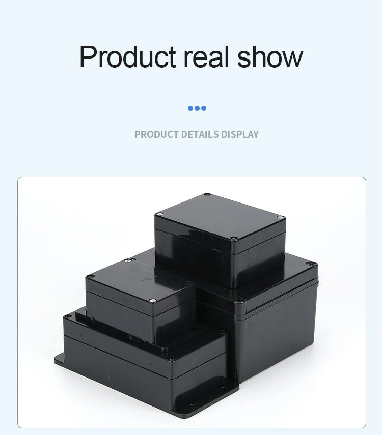 ABS Waterproof Box Housing Electronic Safe Case Plastic Boxes Black Wire Junction Box Plastic Organizer IP67 Waterproof Enclosur