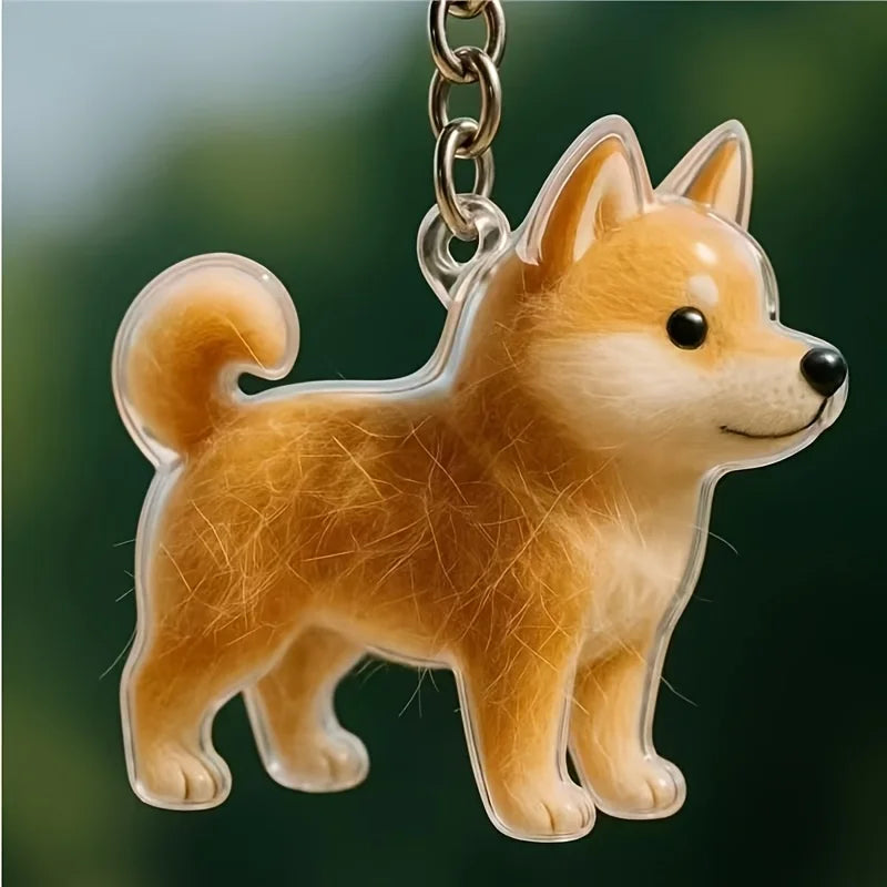 Dog Hair Storage Cute Pendant Keychain Bag Pendant Couple Car Key Chains  Souvenir Collection Gift Pet Hair Memorial Pet Lovers