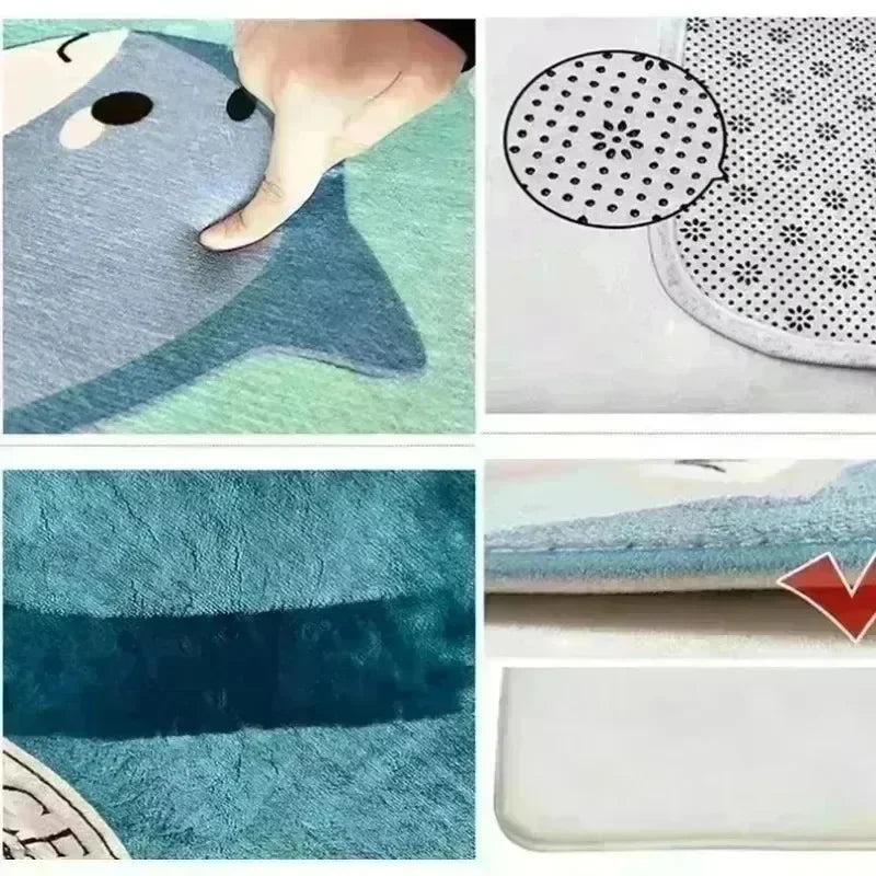 Sports Theme Racing Track Basketball Court Soccer Field Carpet Kids Play Mat Home Decoration Non-Slip Floor Mat Rugs for Bedroom
