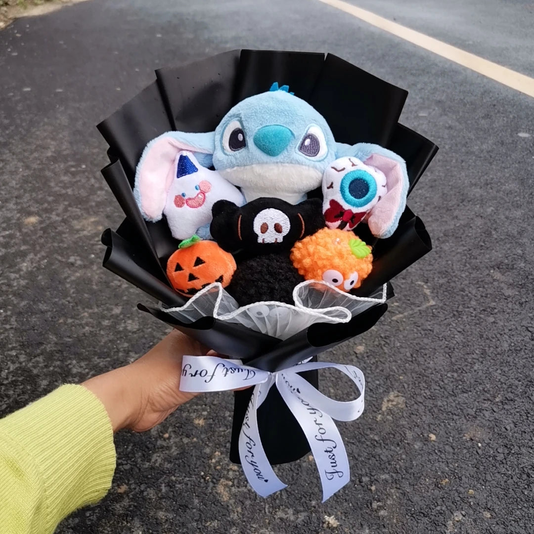 Lilo & Stitch Bouquet Major Holiday Gift PVC Rose Sunflower Anime Stuffed Doll Birthday Girl Valentine'S Christmas Day Girl Gift