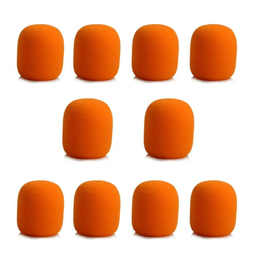 10Pcs Black Mic Protector Replacement KTV DJ Microphone Foam Covers Windscreen Windshield Sponge Covers Microphone Cover