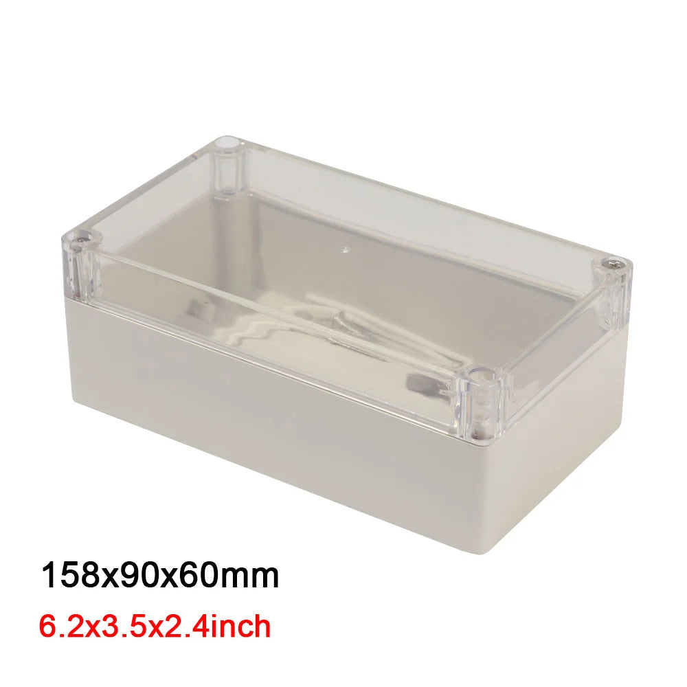 White Waterproof Enclosure Plastic Junction Box Electronic Transparent Cover Instrument Housing Case Electrical Project Boxes