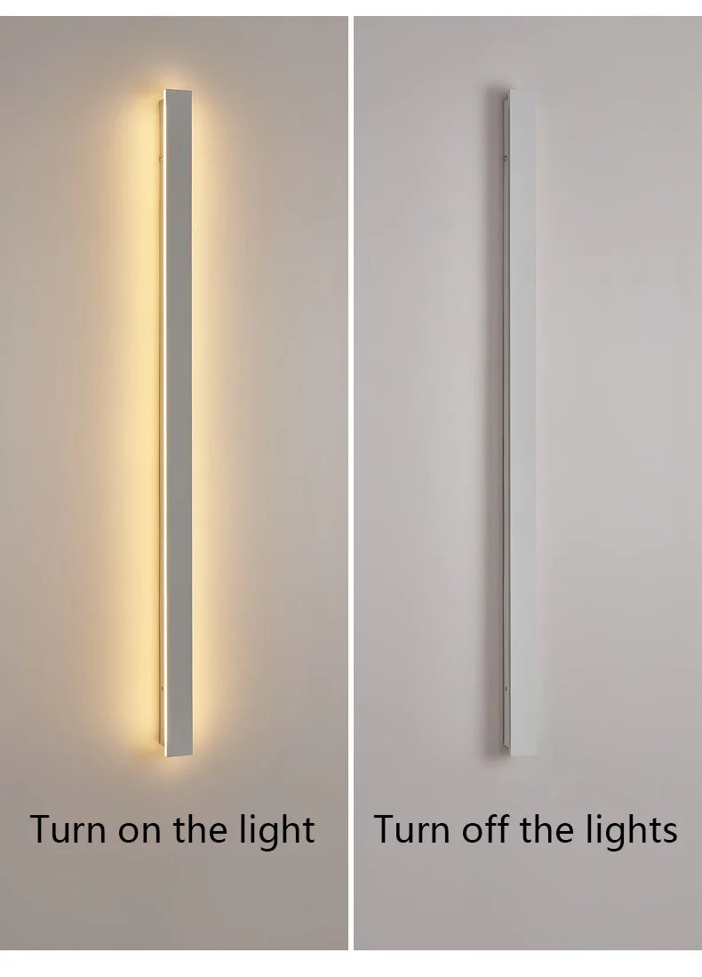 Wall Lamps Line Minimalist  Light Long Strip  Outdoor Waterproof Garden Decoration Villa Background Wall Garden Lights