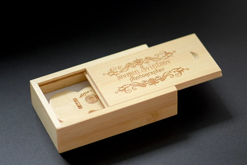 JASTER USB 3.0 Flash Drives Wooden Guitar 128GB Free Custom Logo Pen Drive 64GB with Box Memory Stick Music Business Gift U disk