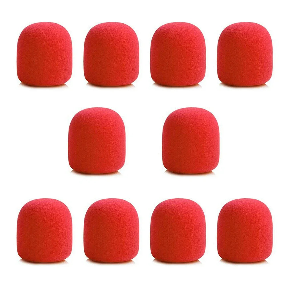10Pcs Black Mic Protector Replacement KTV DJ Microphone Foam Covers Windscreen Windshield Sponge Covers Microphone Cover