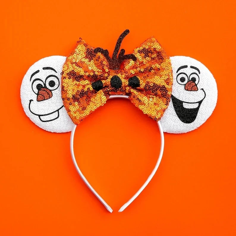 Disney Mickey Mouse Hairbands Frozen Ear Headband for Adults Anna Elsa Snowman Olaf Headwear Women Kids Girls Hair Accessories