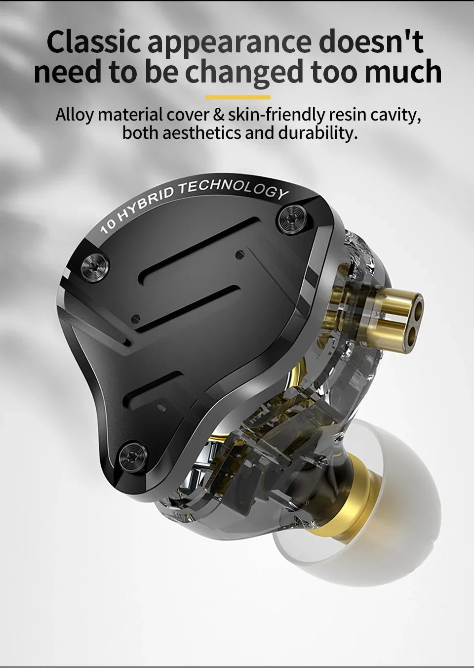 KZ ZS10 PRO X 1DD+4BA Metal Headset Hybrid drivers HIFI Bass Earbuds In-Ear Monitor Noise Cancelling Earphones ZS10PROX