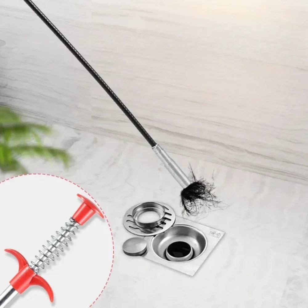 Hand Pinch Cleaning Sewer Pipe Plunger Hand Pinches Four Claws Pipe Opener Drains Four Claw Telescopic Bathroom Accessories Home