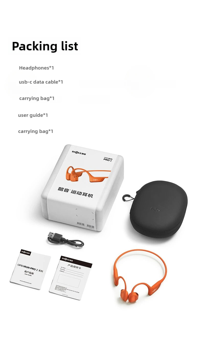 Original SHOKZ OpenRun Pro 2 S820 Bluetooth Earphones IP55 Waterproof Bone Conduction Headphones Music Sports Wireless Earbuds