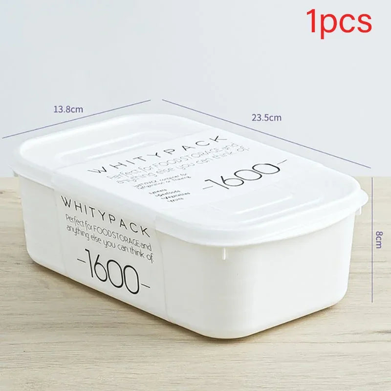 White Containers Fresh Box Kitchen Storage Refrigerator Food Storage Containers Kitchen Storage Food Sealed Kitchen Organizer