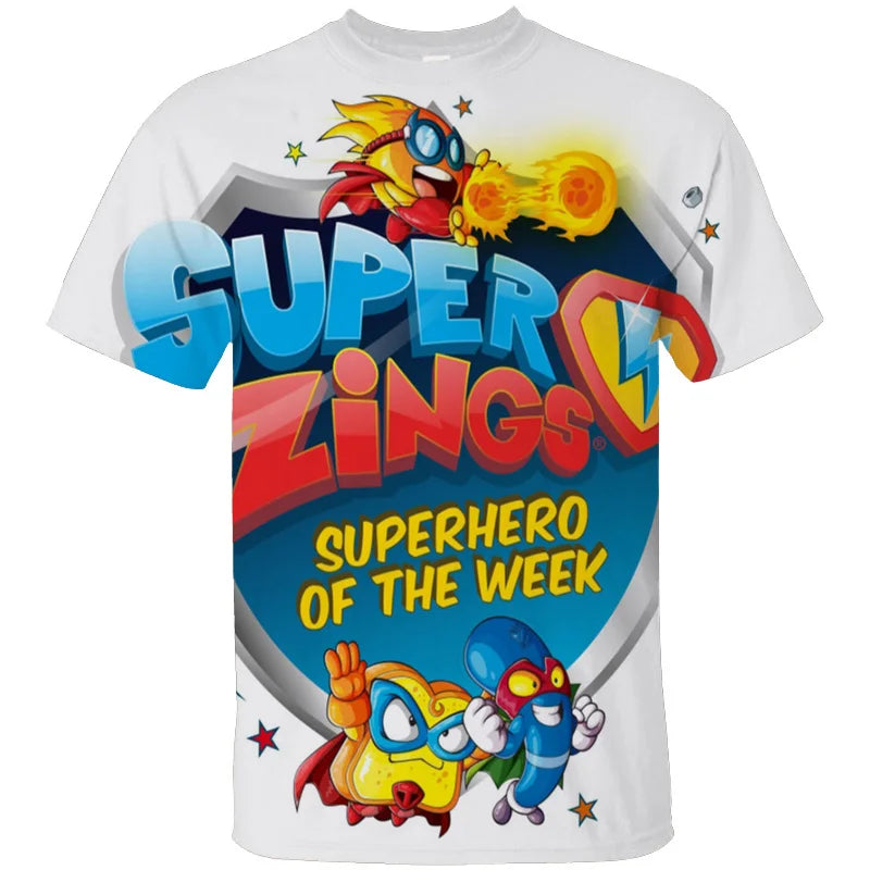 Women Men Super Zing 3D Print Clothing Super Sing Fashion Harajuku T Shirt Kid Anime Cartom Tshirts Casual O Neck Top Tshirt Y2k
