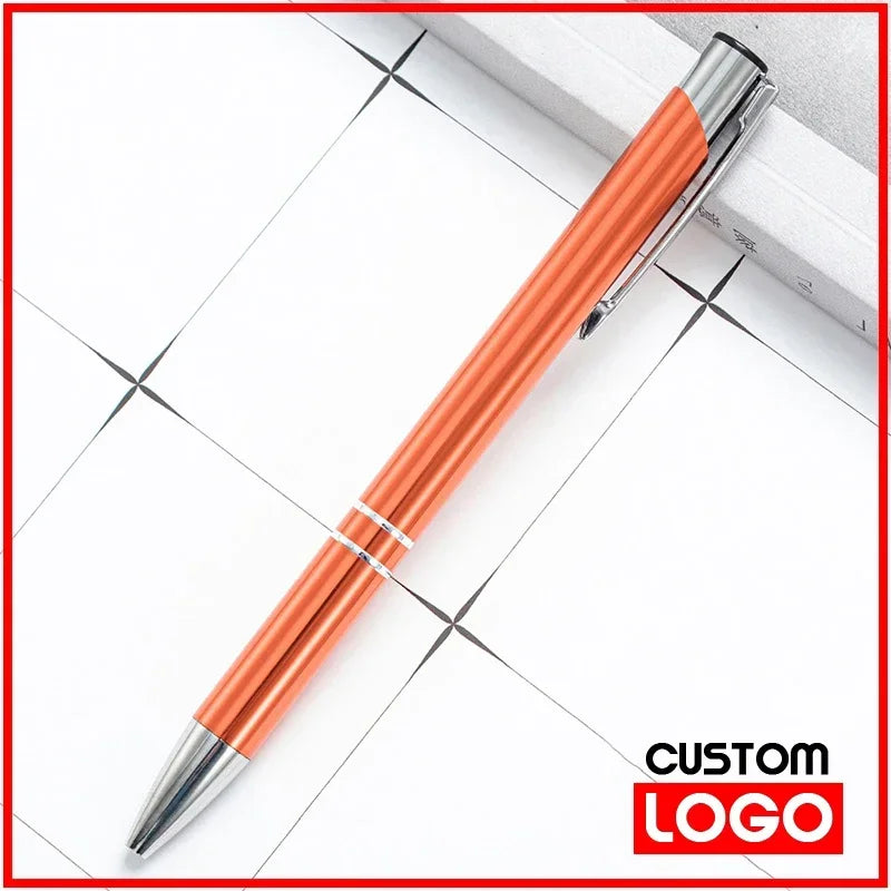 50pcs/lot Hot Sell Custom Ballpoint Pen Metal Pen Support Custom Logo Advertising Wholesale Personalized Pen Gift Engraved Name