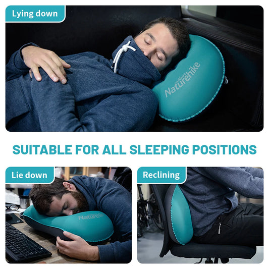 Naturehike Inflatable Pillows Ultralight Camping Pillow Portable Neck Inflatable Seat Travel Pillow Hiking Sleeping Air Pillow