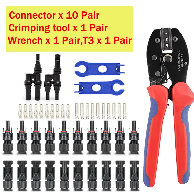 10/20/40/100/200/400Pcs Photovoltaic Solar Connector kit 1000V 30A connectors for solar panels PV/MC 2.5/4/6mm²