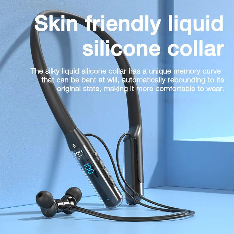 EARDECO 80 Hours Endurance Bluetooth Headphone with Microphone Wireless Headphones Bass Stereo Neckband Earphones Bluetooth 5.3