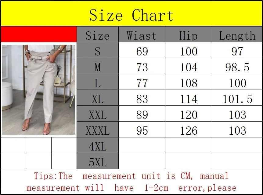 New Autumn Asymmetric High Waisted Pants For Women Fashion Chic Belt Straight Pants Casual Street Trousers Ladies Solid Bottoms