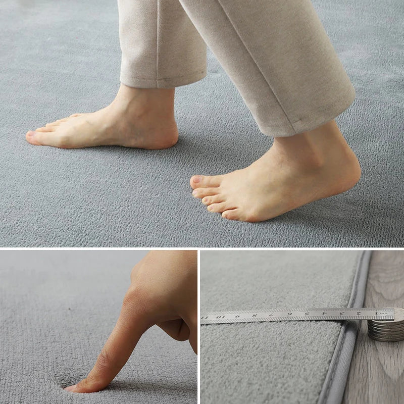 VIKAMA Modern Coral Velvet Carpet Soft Non-Slip Living Room Bedroom Carpet Large Area Children's Play Floor Mat For Home Decor