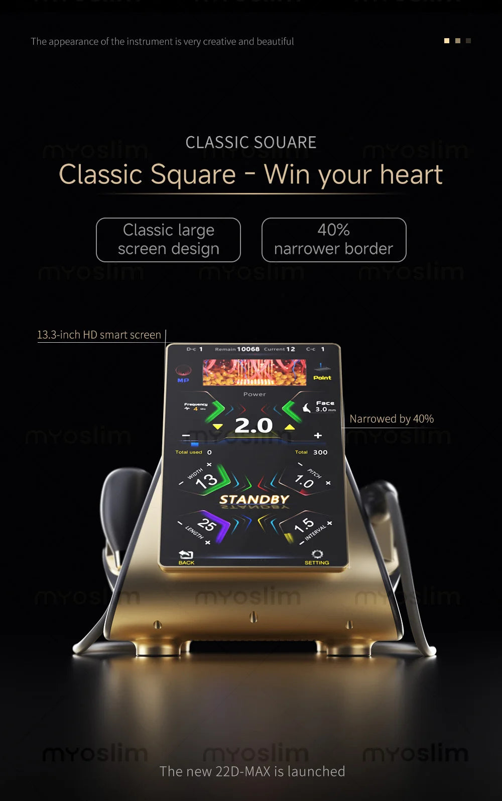 Professional the most popular beauty equipment machine the 22D MAX HIFU for face lifting slimming and fat reduction latest model