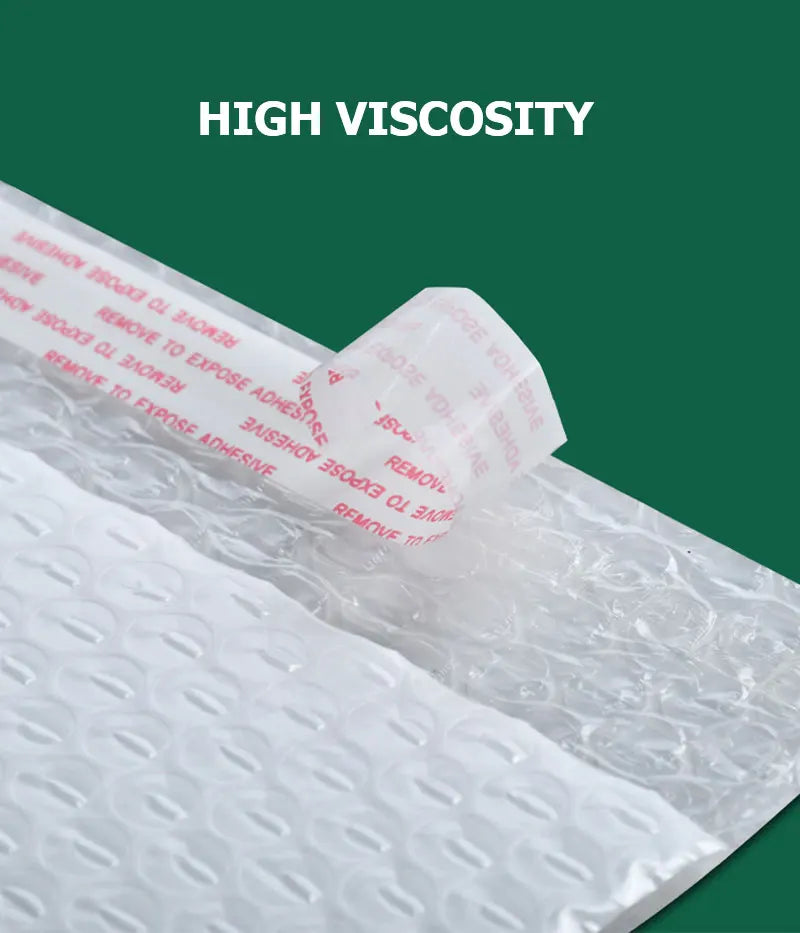 50pcs Film Waterproof Bubble Bag Packaging Express Bag White Foam Self Seal Packing Bag Shipping Bag Thickened Envelope Bags