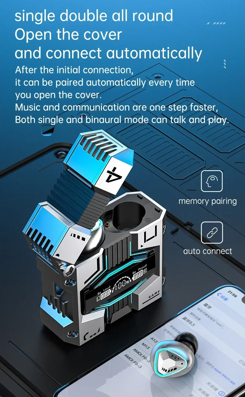 New Bluetooth Earphones 5.3 Wireless bluetooth headset Noise Cancelling Headsets With Microphone Headphones For smartphones