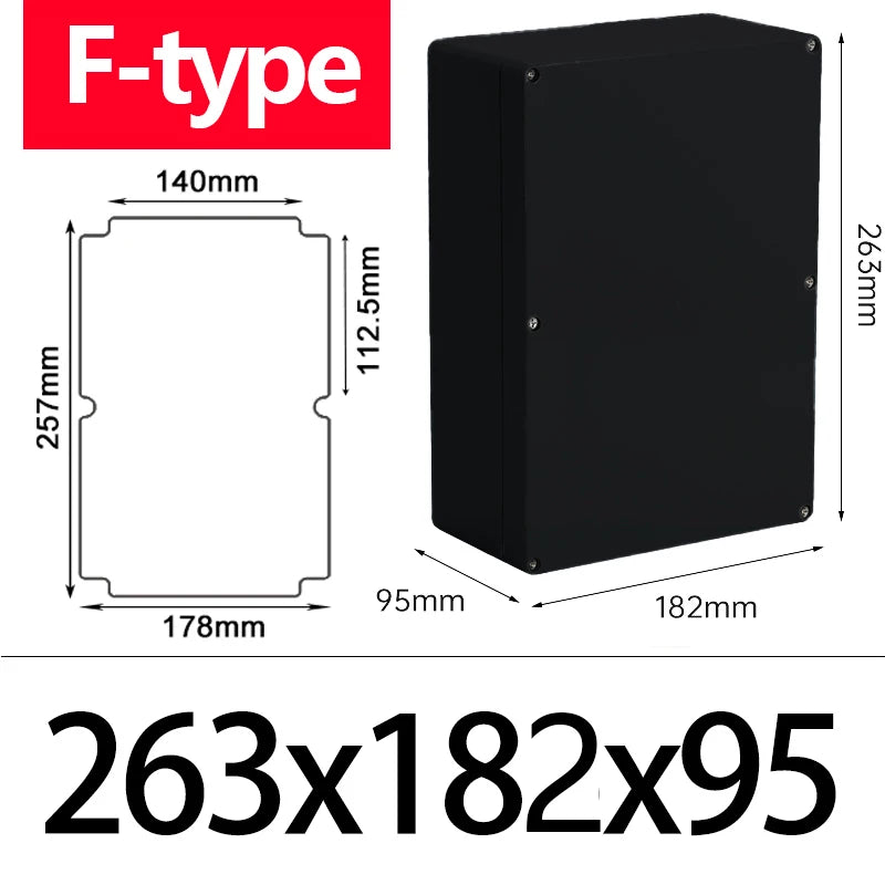 ABS Waterproof Box Housing Electronic Safe Case Plastic Boxes Black Wire Junction Box Plastic Organizer IP67 Waterproof Enclosur