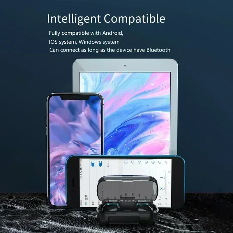 Bluetooth headset M10 hands-free LED Dispay headset Bluetooth HiFi stereo music wireless earplug waterproof game headset