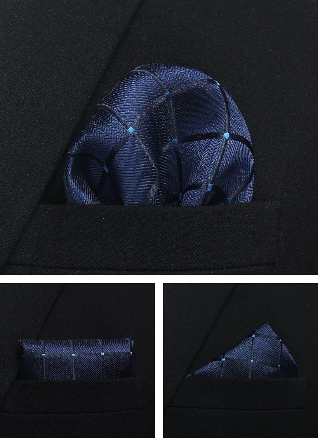 Classic 100% Silk Men's Ties In Gift box 8cm Plaid Dot Striped Business Necktie Handkerchief Cufflinks Wedding Party Tie Set
