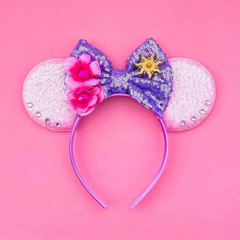 Disney Mickey Mouse Hairbands Frozen Ear Headband for Adults Anna Elsa Snowman Olaf Headwear Women Kids Girls Hair Accessories