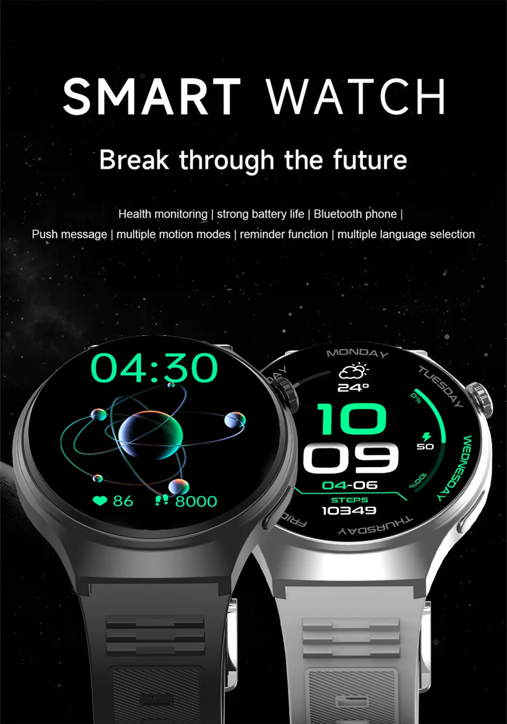 LAXASFIT 2026 New Smart Watch for Men Full Touchscreen Bluetooth Call Sports Fitness Smart Wristwatch Holiday Gift