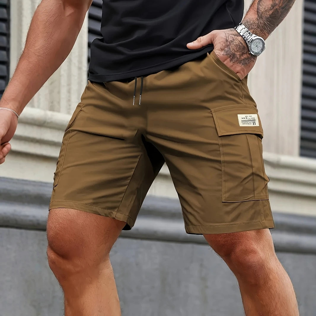 Man Cargo Shorts Casual Shorts for Outdoor Work Hiking Travel Durable Comfortable Multi Pocket Lightweight Fit