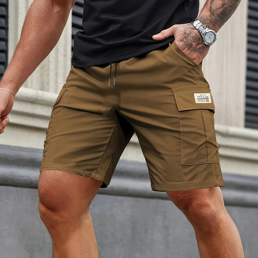 Man Cargo Shorts Casual Shorts for Outdoor Work Hiking Travel Durable Comfortable Multi Pocket Lightweight Fit