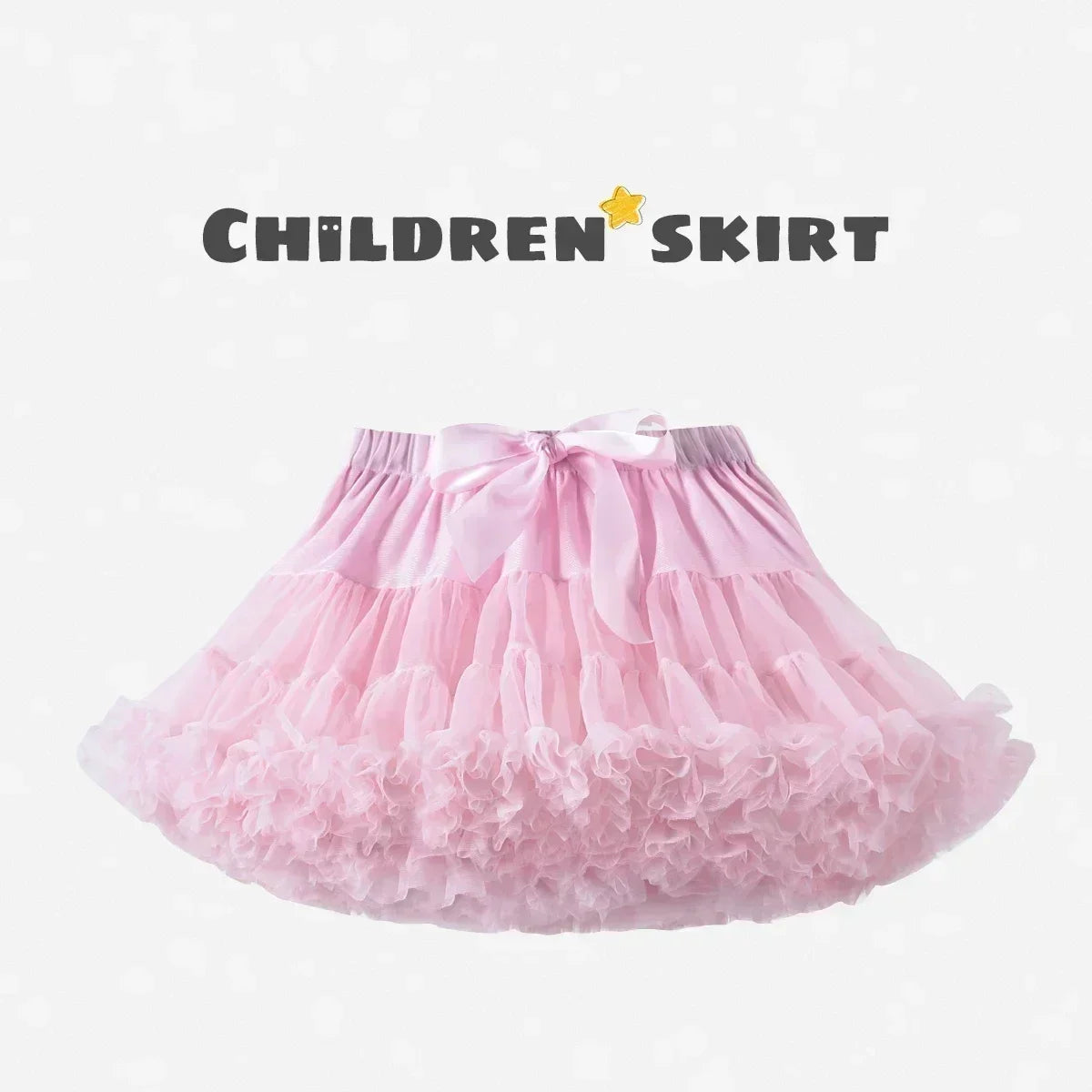 HOT Girls Tutu Skirts Solid Fluffy Tulle Princess Ball Gown Pettiskirt Kids Ballet Party Performance Dress for Children PP001